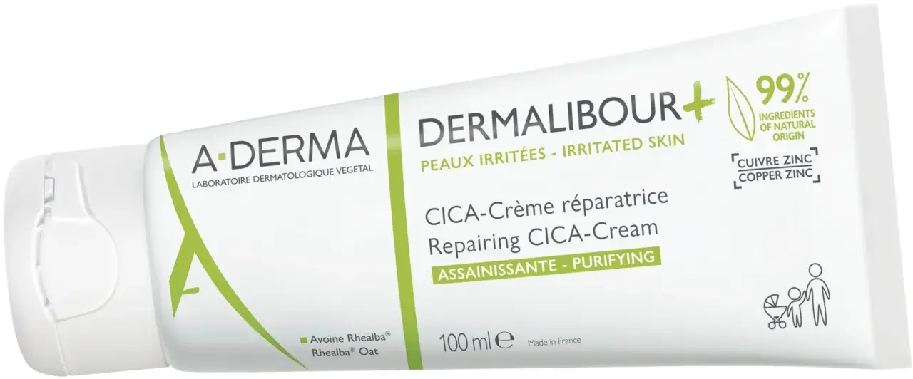 Krem A-Derma Dermalibour+ do skóry podrażnionej, z miedzią i cynkiem, 100 ml. Idealny dla całej rodziny.
