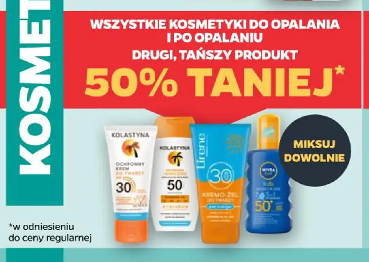 Kremy do opalania Kolastyna i inne produkty taniej o 50%. Idealne na wakacje!